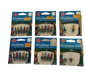 Vintage Lot GE Midget Mini Christmas Light Replacement Bulbs 3.5V